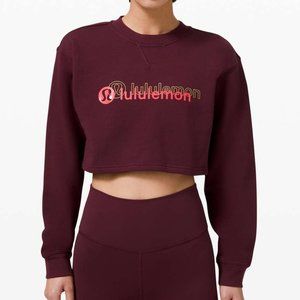 SE*NWT lululemon All Yours Cropped Crew LNY Cassis